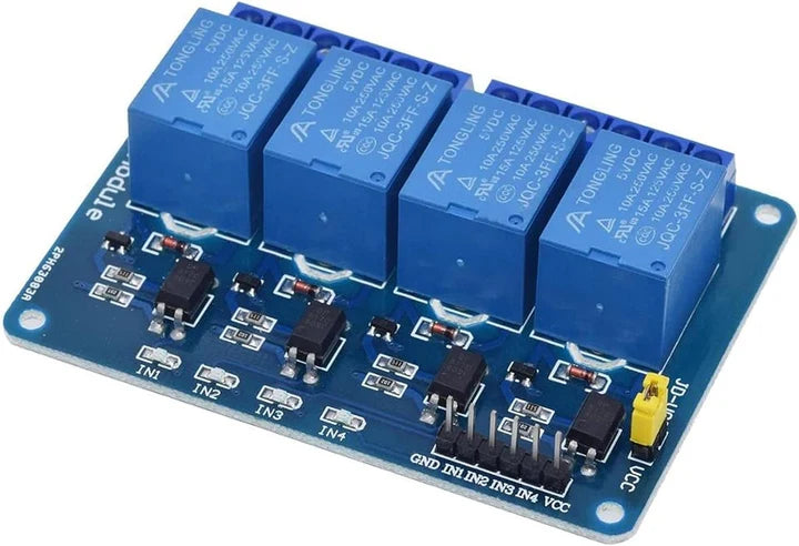 Connectorized Relay Module 4 Channel Optocoupler Relay Module – Taalimiyah