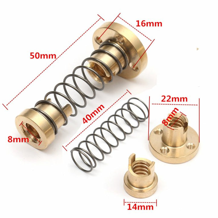 T8 Anti-backlash Spring Loaded Nut – Taalimiyah